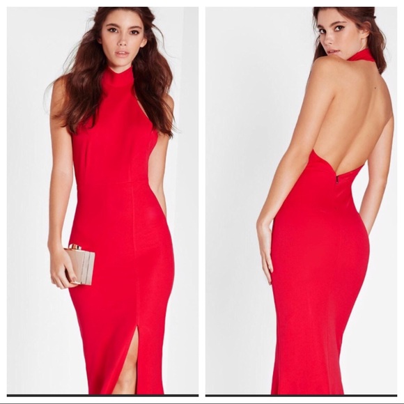 Missguided Dresses & Skirts - NWT Misguided red high neck long dress